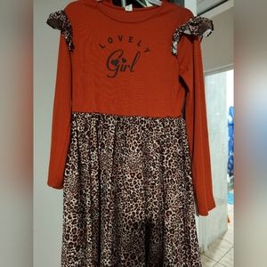 Shein kids girl dress leopard print